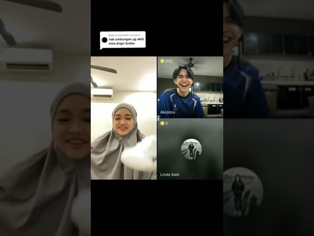 Linda menyakat akiddos dan mira masa live #clips #tiktok #live #akiddos #mira #couple #love