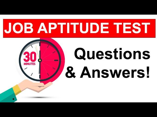 APTITUDE TEST Questions and ANSWERS! (How To Pass a JOB Aptitude Test in 2021!)