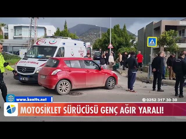 MOTOSİKLET SÜRÜCÜSÜ GENÇ AĞIR YARALI!