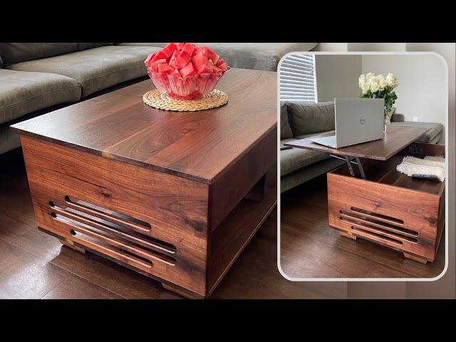 Modern Walnut Coffee Table  |   Solid Wood Furniture Build