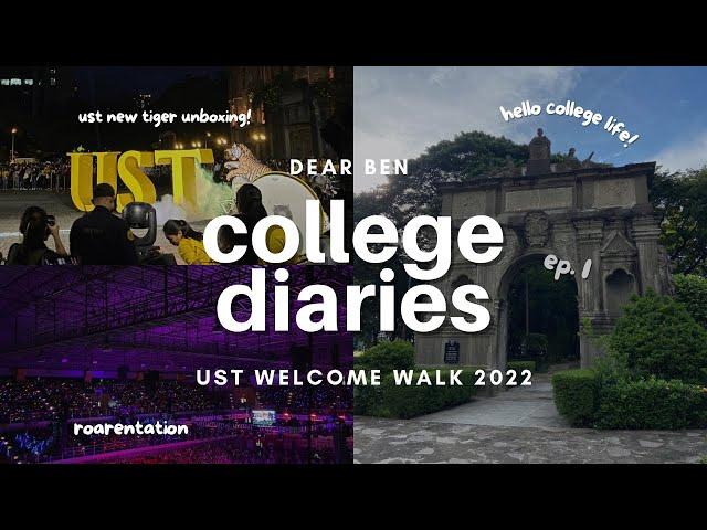 MY FIRST DAY IN UNI! ust welcome walk 2022 + unboxing of new tiger statue | college diaries 