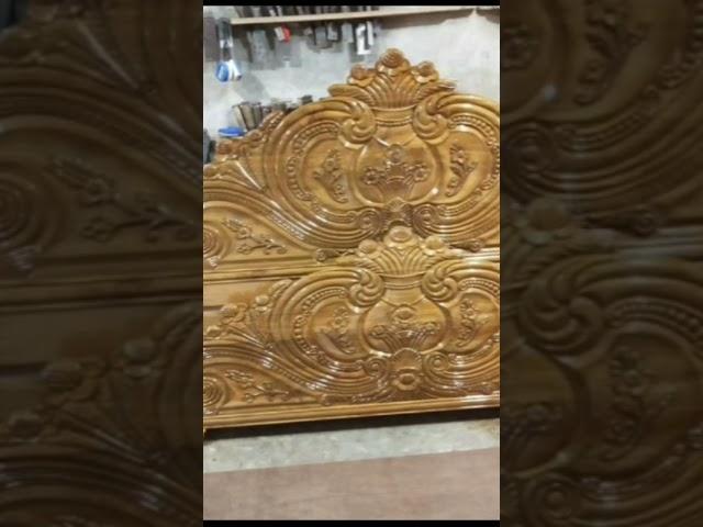 new head box wooden bed