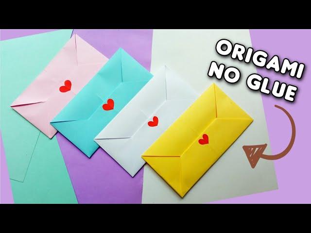 Super Easy Origami Envelope | Fast Origami Style Paper Envelope | No glue