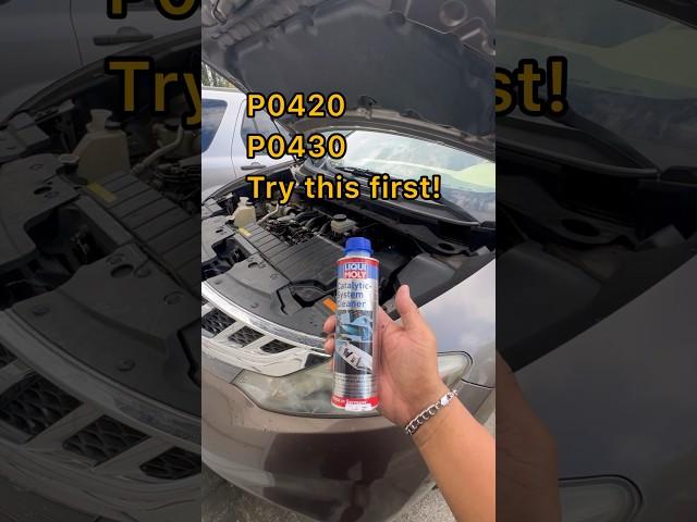 Try this first! P0420 P0430 Catalytic Converter Cleaner Fix! #shorts #tips #cars #viral #liquimoly