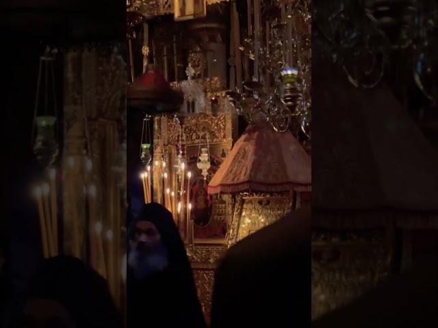 Prayer during night in Mt. Athos