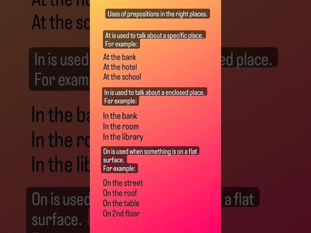 At/In/Out Prepositions of place | Uses of Prepositions | #learnenglishurdu #learningworld