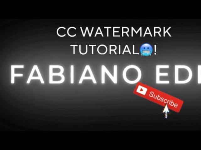 CC WATERMARK TUTORIAL@DRX-EDITSBR #foryou