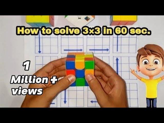 How to solve a 3×3 rubik's cube just in 60 seconds | easiest way to solve rubiks cube