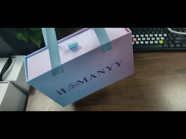 Gradient color portable packaging bag pull-out gift box