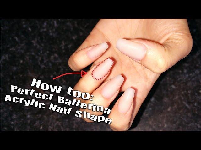 How To | Ballerina or Coffin Nail Shape | Acrylic Nail