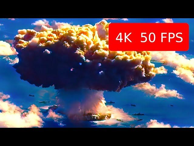 1946 Report on the Atomic Bomb Test at Bikini Atoll in Color [4K, 50FPS]