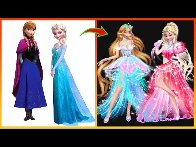 Frozen Elsa Anna Glow Up Beautiful - Disney Princesses Transformation