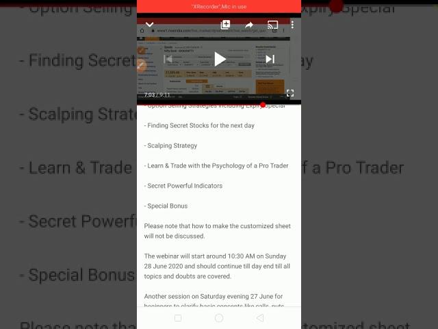 Webinar Details - Market Analysis with Amit Dhamija