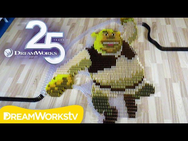 25 Years of DreamWorks Animation in 100,000 Dominoes!