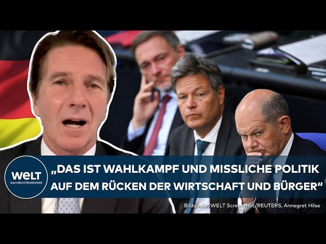 AMPEL-ZOFF: "Politik auf dem Rücken der Wirtschaft" - Ampelkoalition betreibt verfrühten Wahlkampf