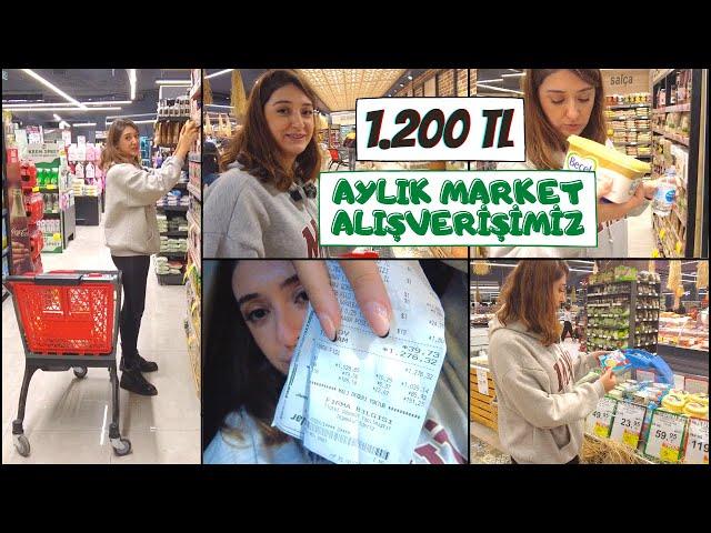 1.200 TL'LİK MARKET ALIŞVERİŞİMİZ  AYLIK MARKET ALIŞVERİŞİ #alışveriş #marketalışverişvlog