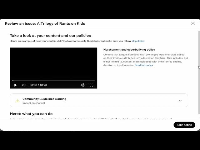 YouTube Removed Latest Video (also, Thank You for 1K Subs)