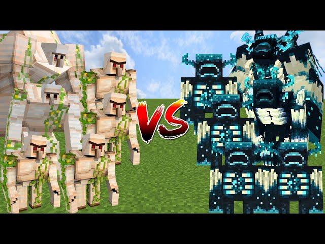 WARDENS vs GOLEMS | Minecraft Mob Battle