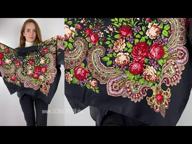 Wolle Tuch Russisch - Trachtentuch - Russischer Schal - Russian shawls & scarves - ANUTA