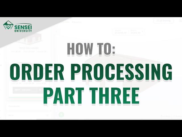 Order Processing for Manufacturing in Sensei CRM| Part 3 Final | Sensei