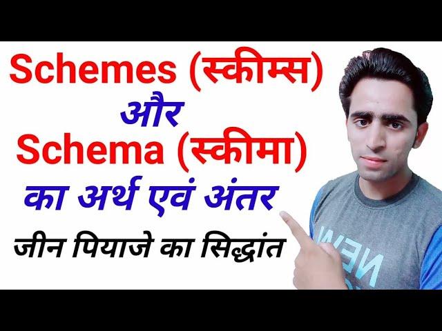 स्कीम्स और स्कीमा का अर्थ एवं अंतर / what is schema / जीन पियाजे का संज्ञानात्मक विकास का सिद्धांत