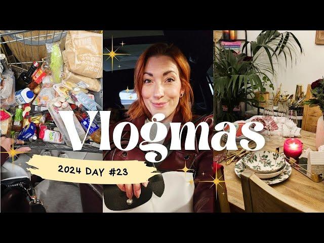 Vlogmas 2024 Day 23: Christmas Food Shop & Weihnachtsvorbereitungen, Tischdeko und Vorfreude