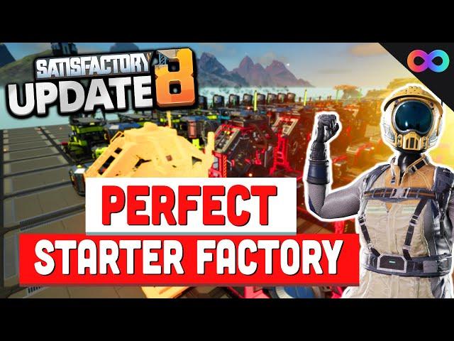 How to setup an EFFICIENT Starter Factory in Satisfactory Update 8! | UBG 5