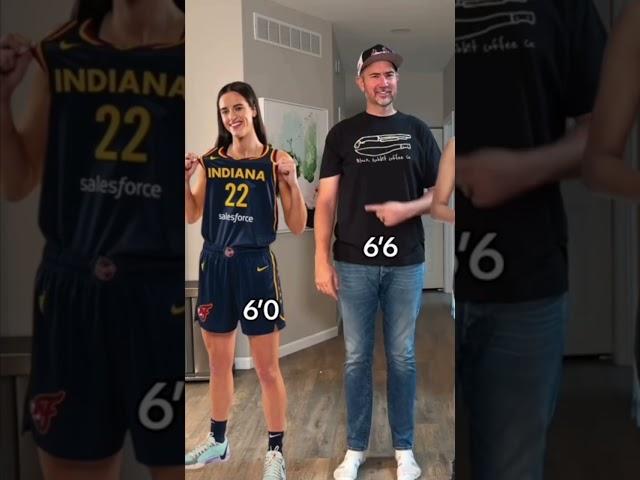 2024 WNBA rookie of the year Caitlin Clark #wnba #tall #short