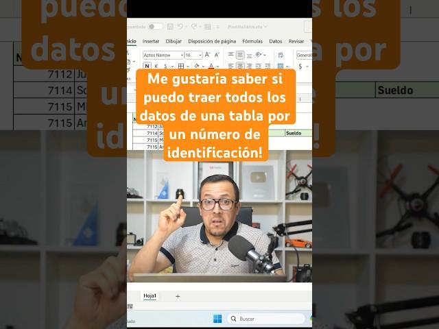 Cómo extraer datos de una tabla por medio de un número de identificación en Excel, usando filtrar.