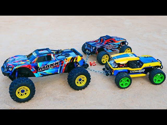 Experiment: Big RC Truck Maxx vs Mini Cars