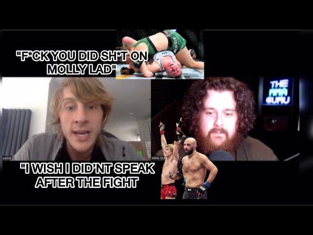 Paddy Pimblett goes after The MMA Guru for trashing Molly McCann and talks about his Gordon fight