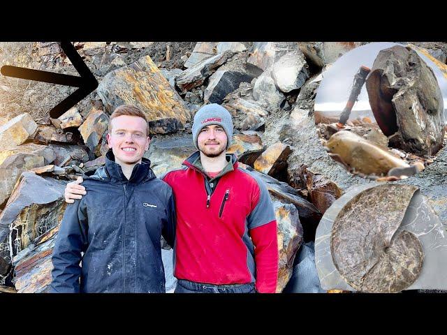 Huge LANDSLIDE Fossil Hunting - MASSIVE Ammonite! | Fossil Hunter