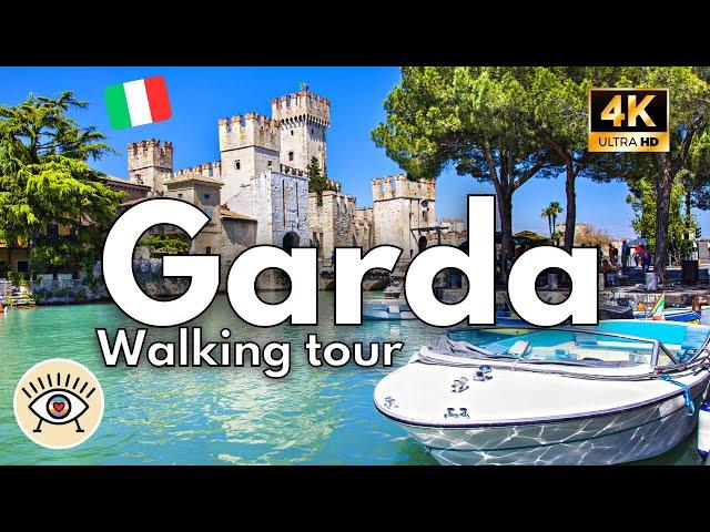 Lake Garda, Sirmione  Italy 4K "WALKING TOUR" | Walking tour with subtitles! - History - ASMR