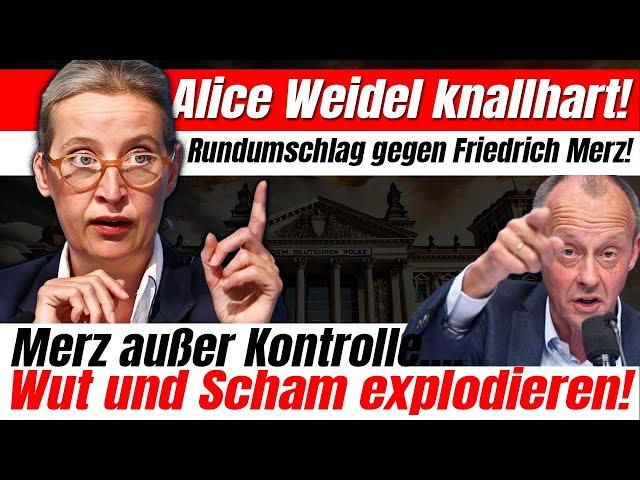 Alice Weidel knallhart! Rundumschlag gegen Friedrich Merz - Wut und Scham explodieren!