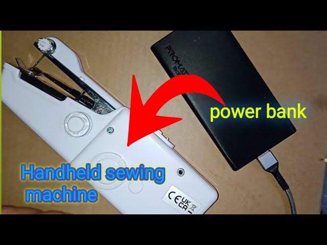 Handheld sewing machine without battery
