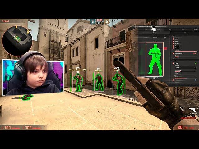 criança dando AULA de COMO XITAR "LEGIT" no CS:GO... Tive acesso a AULA HACK "private" e ri demais