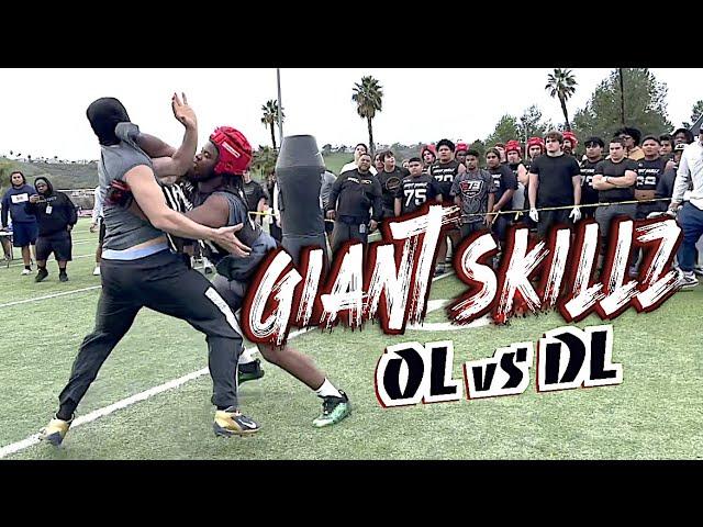  15+ Minutes of the Nation's BEST going BEAST MODE | Giant Skillz O-Line vs D-Line | One vs One