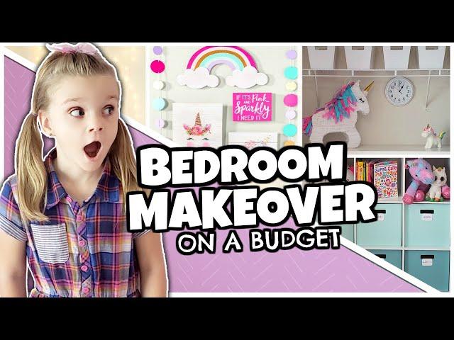 DIY GIRLS BEDROOM MAKEOVER ON A BUDGET | Decorating Ideas | Bedroom DIY