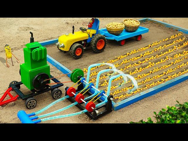 Diy tractor mini making Water Pump Supply for Farm | rescues diy Tractor Trainsporting | HP Mini