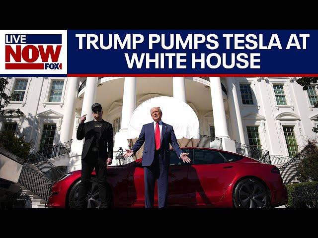 WATCH: Trump & Musk showcase Tesla at White House