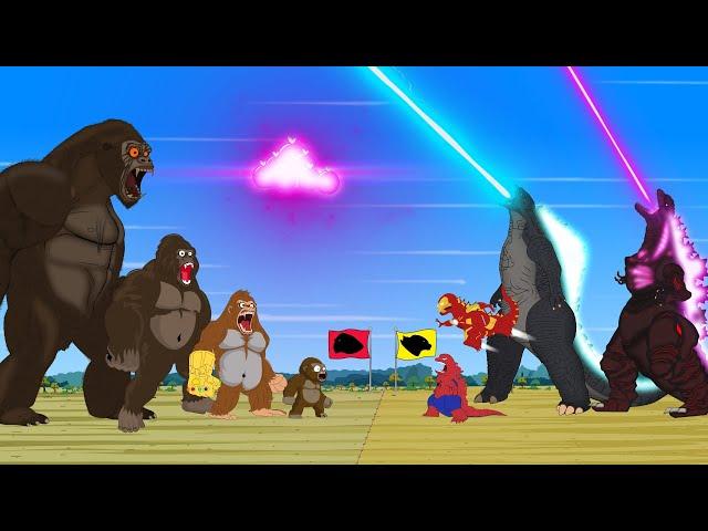 Evolution of GODZILLA vs Evolution of KONG: Who Will Win??? | GODZILLA & KONG Cartoon Movies