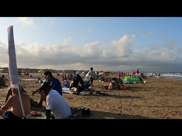 Barcelona Beach Spain 2021 Beautiful Sunset Spain 2021 4k Walk