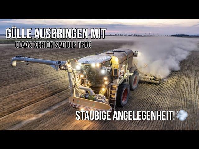 Staubige Angelegenheit! Gülle Ausbringen mit Claas Xerion Saddle Trac | LU Max Wagner