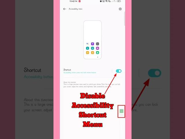 How To Remove Accessibility Shortcut On Android ||#shorts