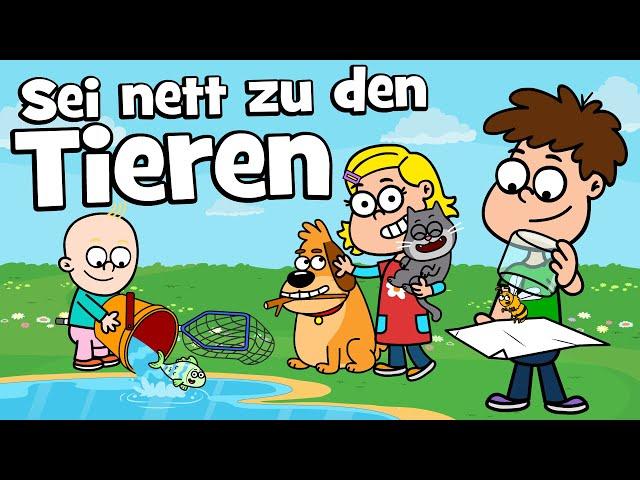   Kinderlied Tiere - Sei nett zu den Tieren | Tierlied - Hurra Kinderlieder - Tierliebe Kinder