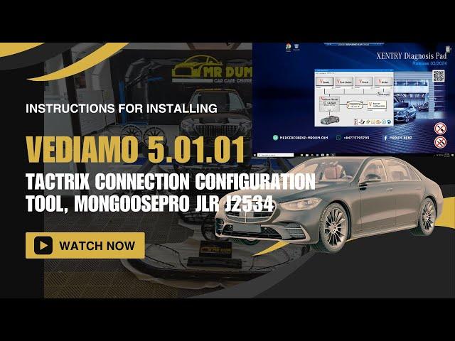 Vediamo Connection Configuration Tool 5.01.01With Tactrix, MongoosePro JLR J2534 Passthur