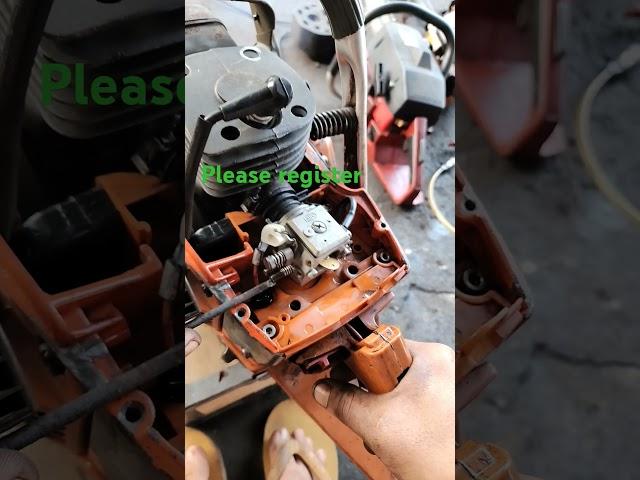 Adjust wood saw carburetor #husqvarna #stihl #carburetor #goldenhand