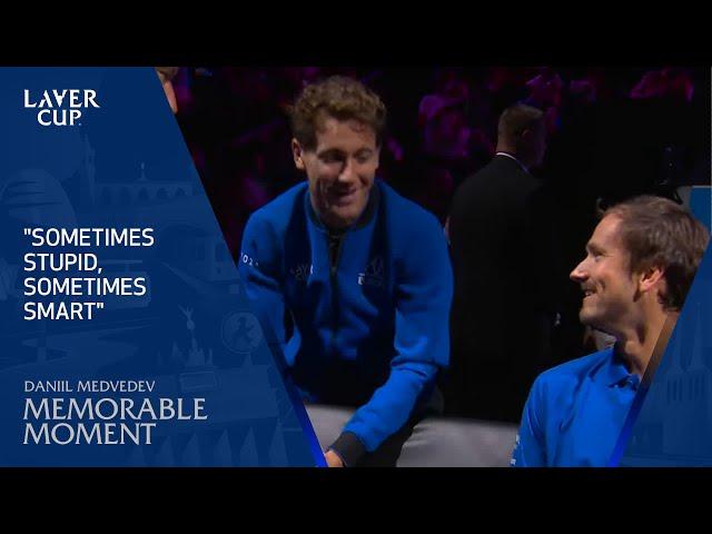 Casper Ruud Coaches Daniil Medvedev | Laver Cup 2024