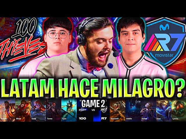 LATAM QUIERE HACER LA REMONTADA ÉPICA! | 100T vs R7 Game 2 WORLDS PLAY IN 2024 IBAI ESPAÑOL