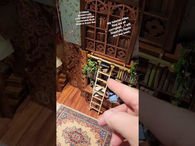 Eternal Bookstore Book Nook to Room Box Customization #miniatures #eternalbookstore